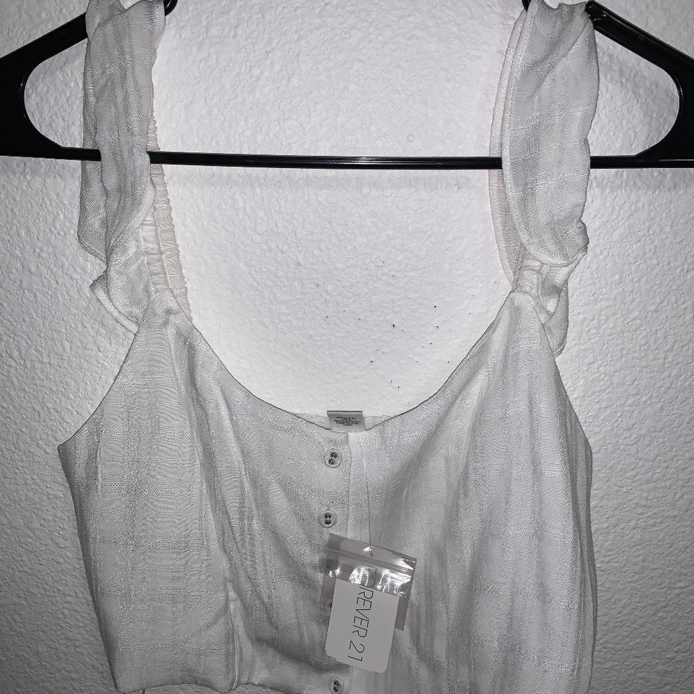 WHITE CROP TOP